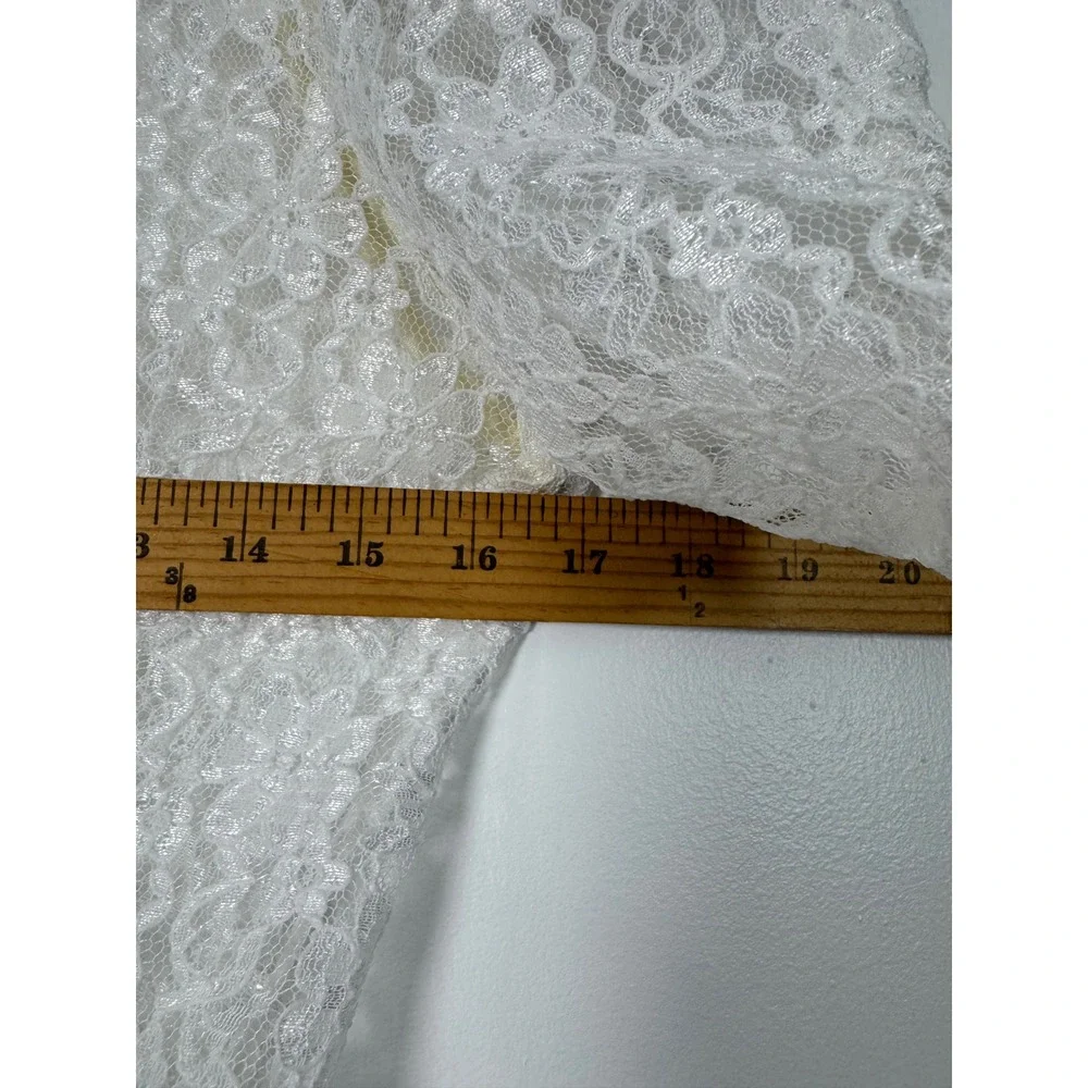 Coquette Amy Too Byer California Girls Size 16 Lace Dress White Pearl Button 90s